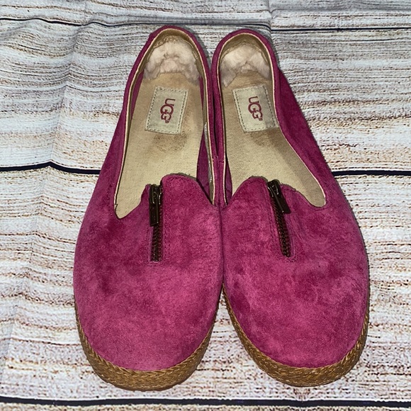 Ugg pink suede shoe 1015112 sz 8 - Picture 2 of 8
